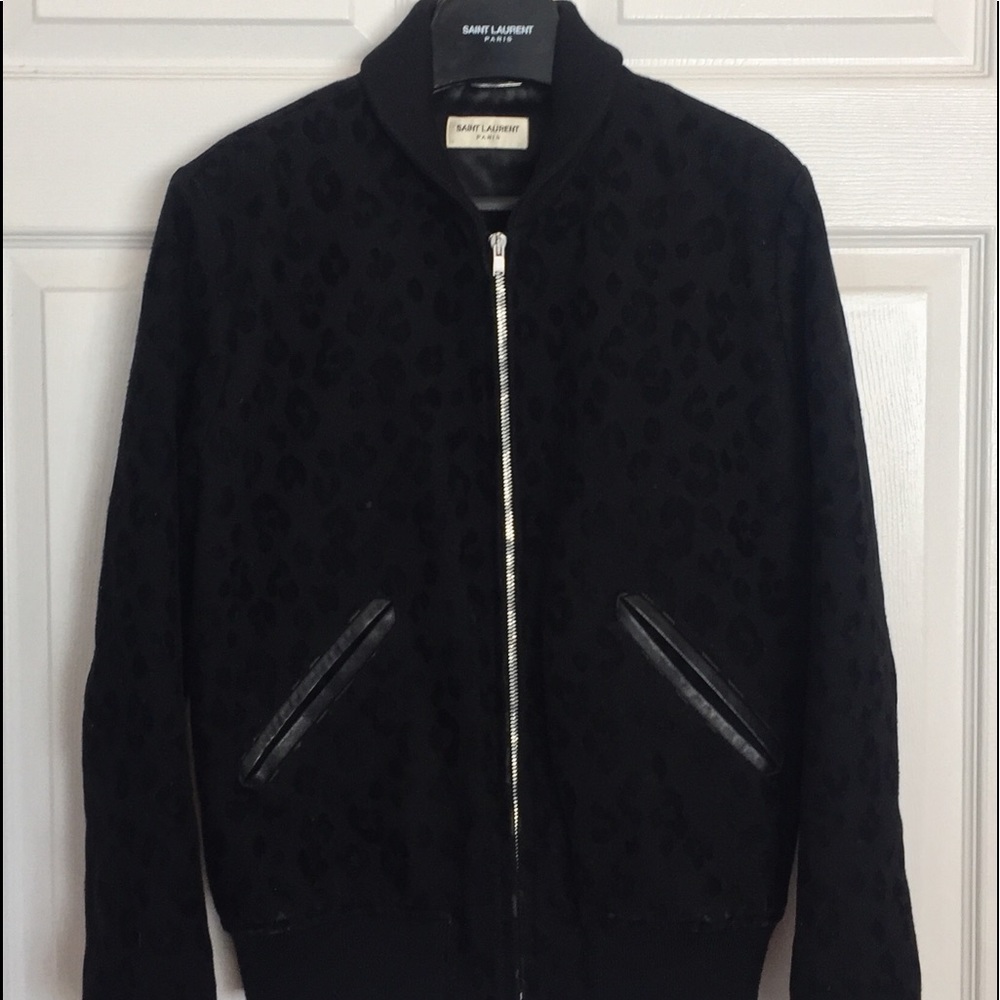 Saint Laurent Paris Leopard Jacquard Teddy